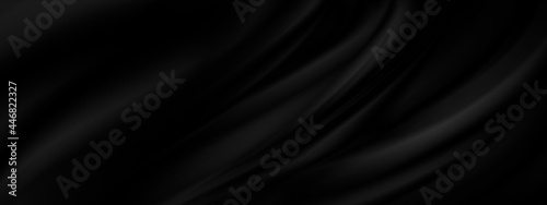 Black fabric background with copy space illustration