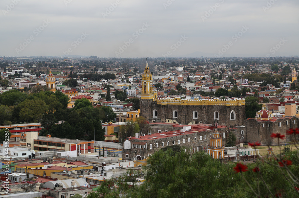 City of Cholula from the hill of the sanctuary of Nuestra Senora de los Remedios