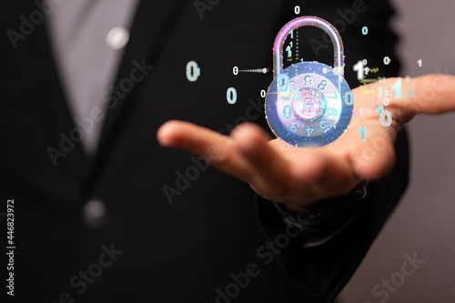 Cybersecurity and information or network protection. Future technology web