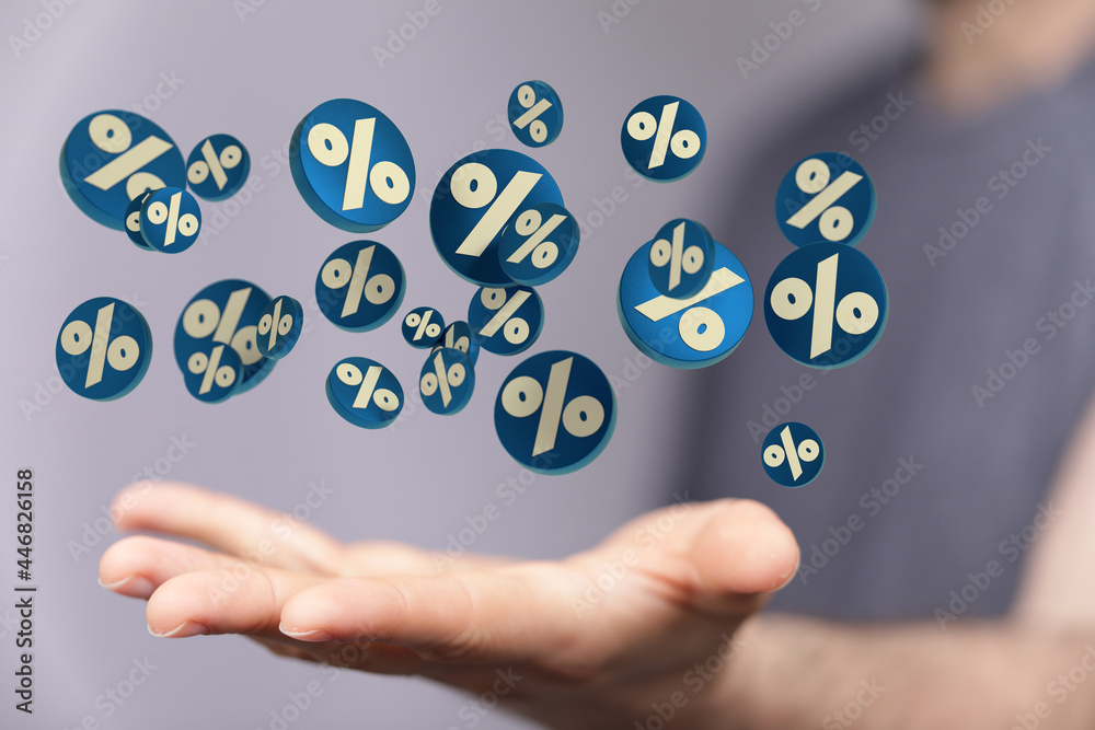 Seasonal sales background with percent discount pattern. 3D Seasonal sales background with percent discount pattern. 3D