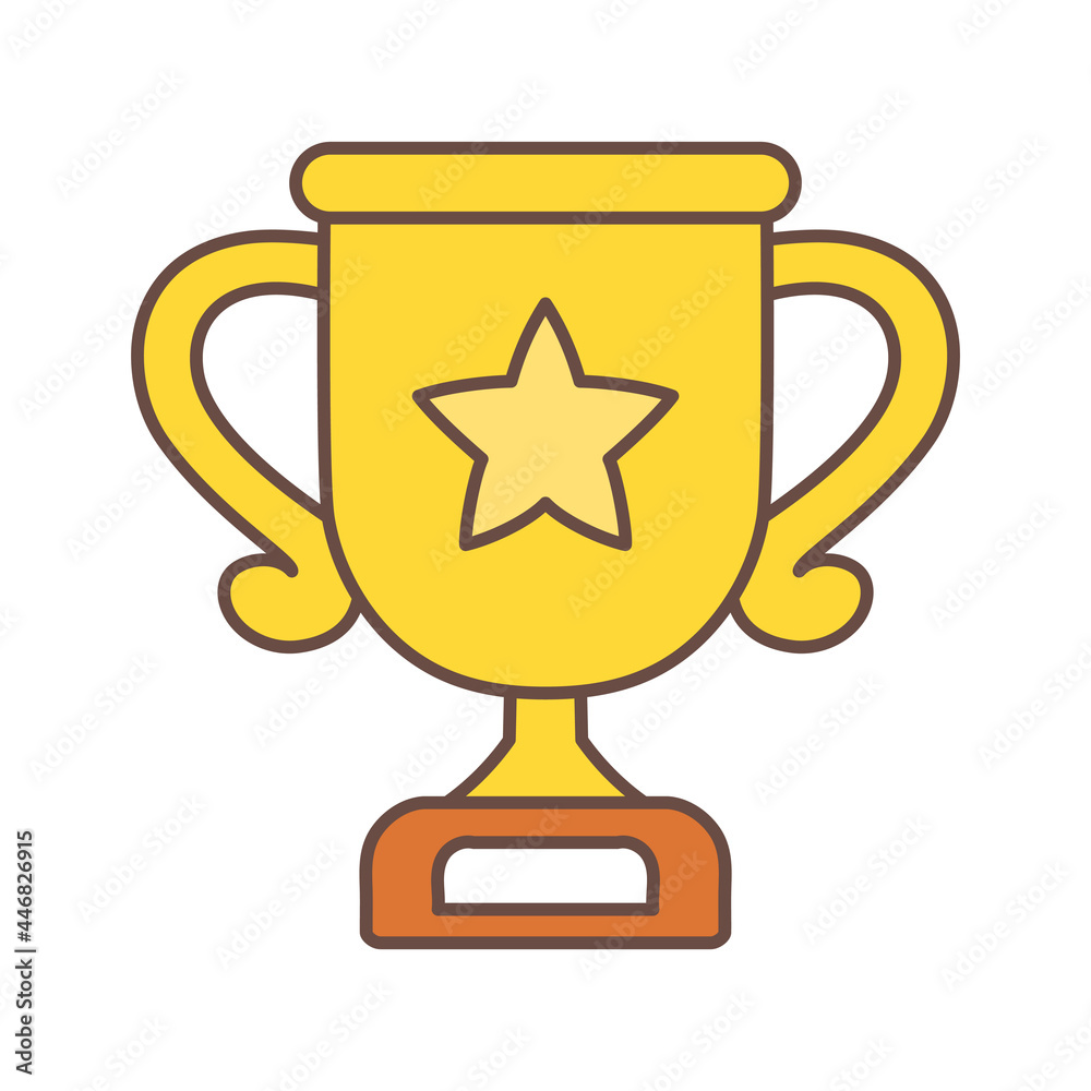 Isolated winner trophy icon First place Vector illustration Isolated winner trophy icon First place Vector illustration