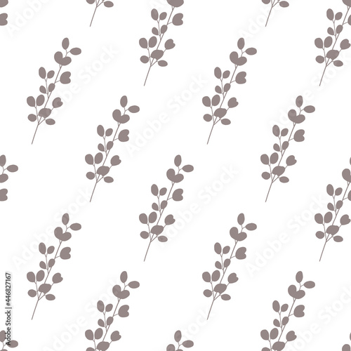 Eucalyptus seamless pattern. Good for banner, poster, flyer, greeting card, web design, print design. Vector illustration.