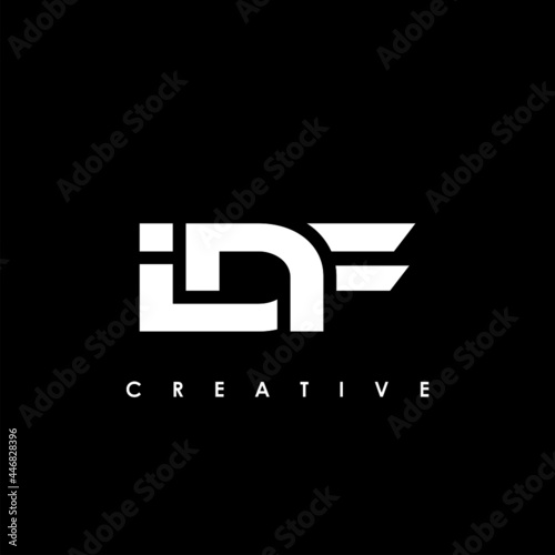 IDF Letter Initial Logo Design Template Vector Illustration