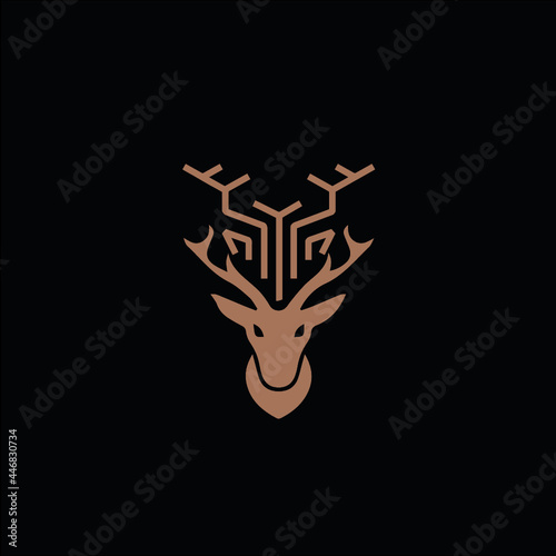 luxury dear logo icon vector