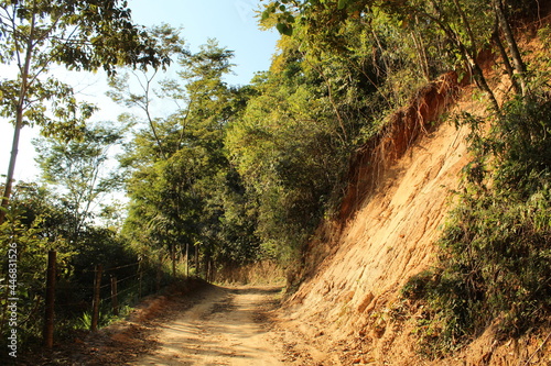 Barrier on the way to the tunnels in the city of Sumidouro, RJ