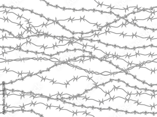Obraz na plátně Barbed wire pattern
