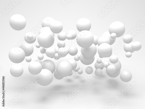 Fototapeta Naklejka Na Ścianę i Meble -  White balls decorative abstract background