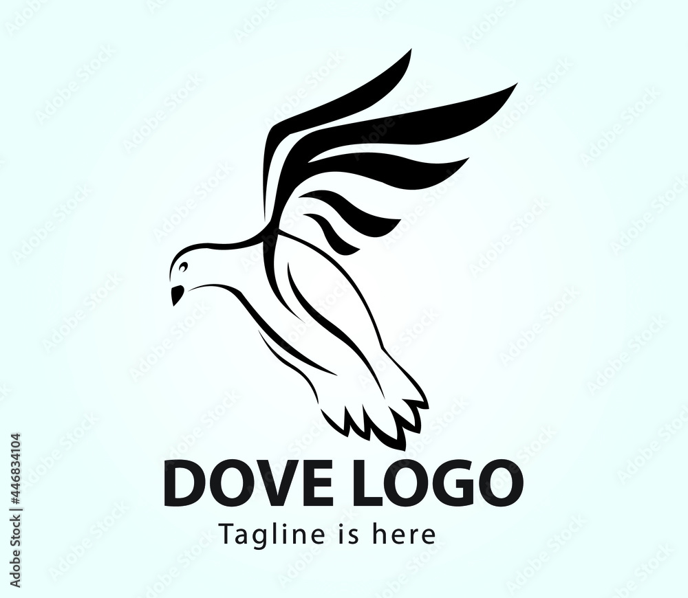 Fototapeta premium dove, logo vector template image, trendy, simple, attractive