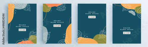 Modern abstract covers set, minimal covers design. Colorful geometric background, vector illustration.