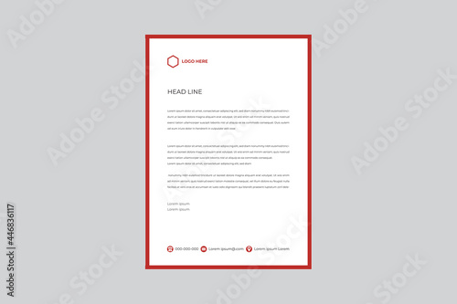 Professional corporate business letterhead vector template