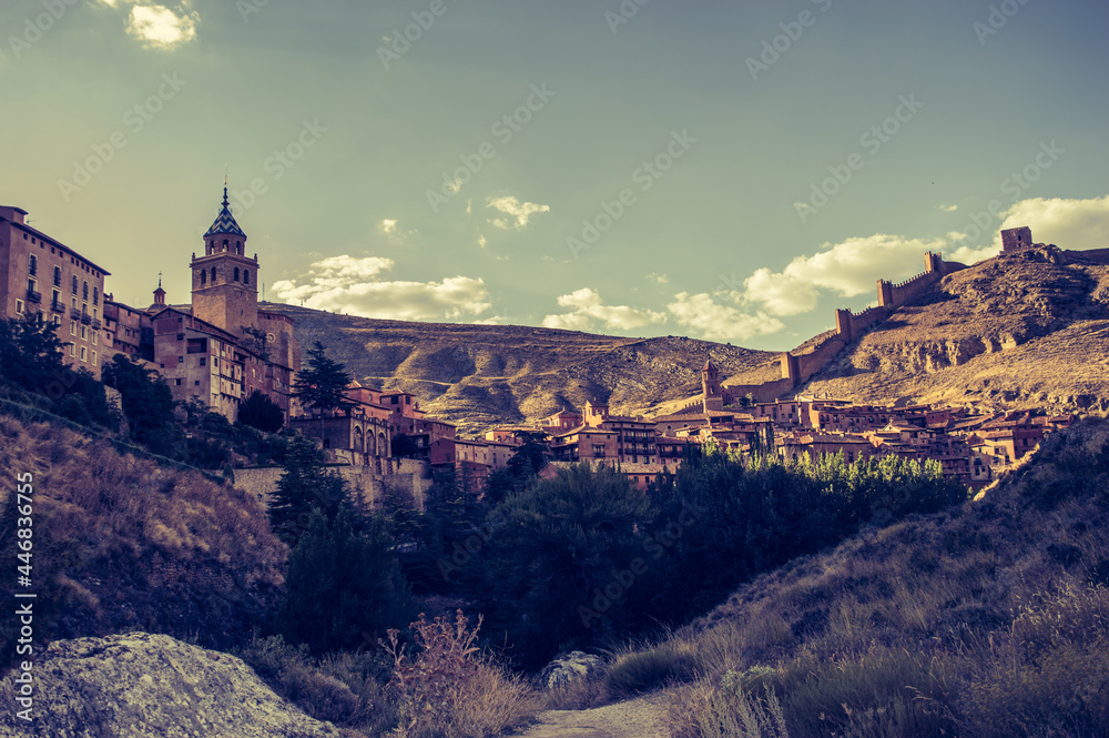 Albarracin. España. Paisaje Pueblo Medieval