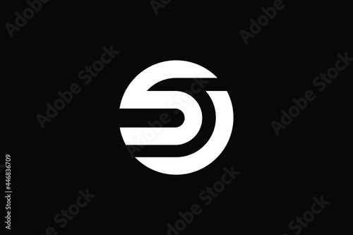 SJ logo letter design on luxury background. JS logo monogram initials letter concept. SJ icon logo design. JS elegant and Professional letter icon design on black background. J S SJ JS