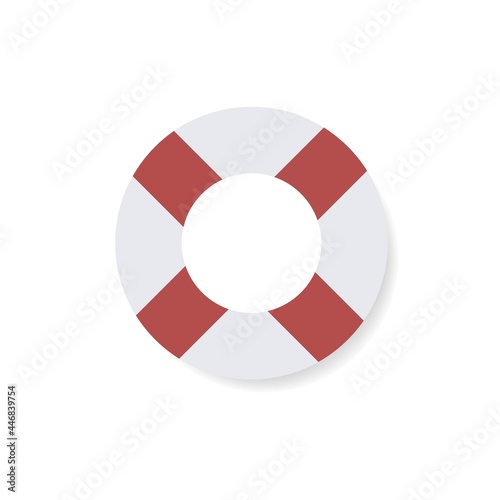 Lifebuoy sign color icon. Support service concept button. Trendy flat isolated symbol on white sign used for: illustration, outline logo, mobile, app, design, web, dev, ui, ux, gui. Vector EPS 10
