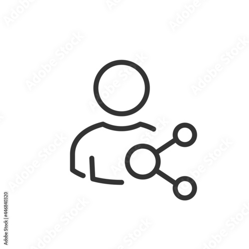 Person Relations icon. User connections icon, communication, social group