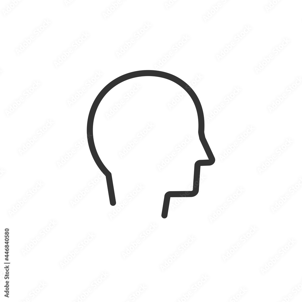 Human head silhouetteicon. Person account symbol, user, avatar icon Human head silhouetteicon. Person account symbol, user, avatar icon
