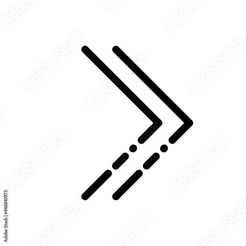 More features, more options, go to next section icon in black. Trendy flat isolated symbol sign can be used for: illustration, outline, logo, mobile, app, design, web, dev, ui, ux, gui. Vector EPS 10
