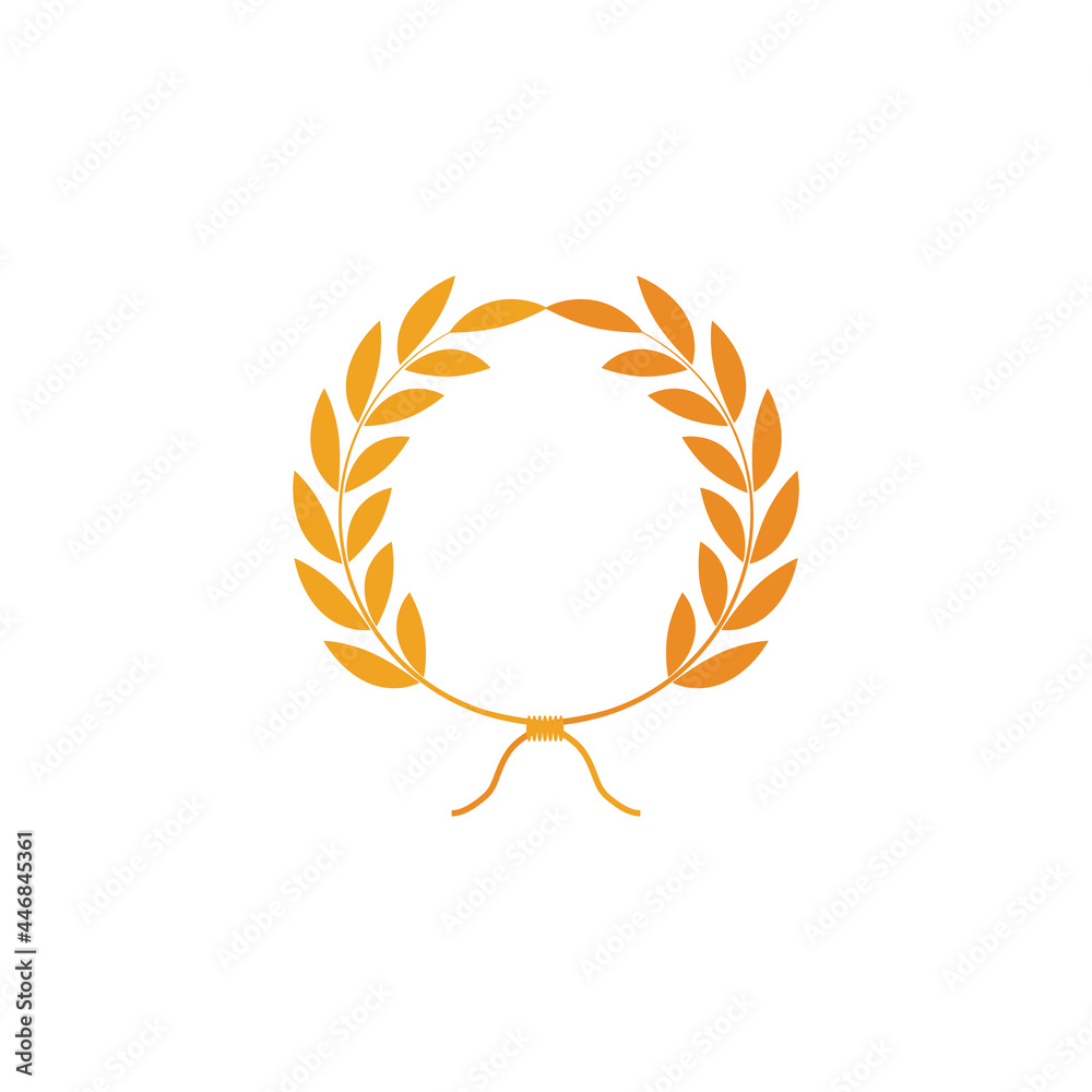 Obraz premium Luxury Golden Grain Weath / Rice Logo Design Vector