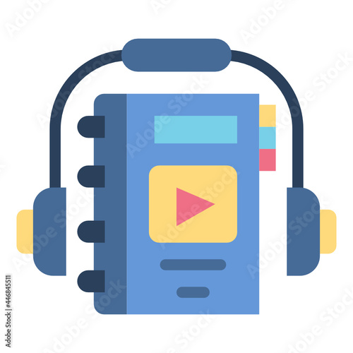 audiobook flat icon