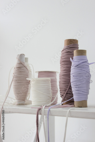 laces from fabric for creation of a decor