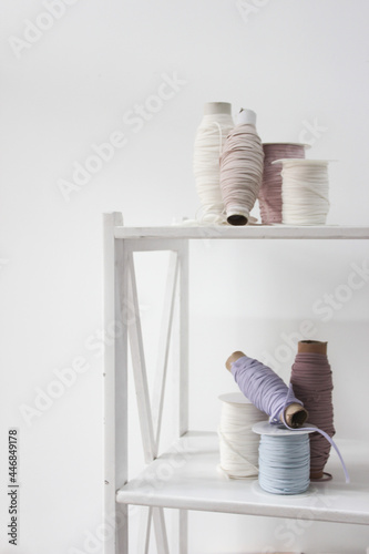 laces from fabric for creation of a decor