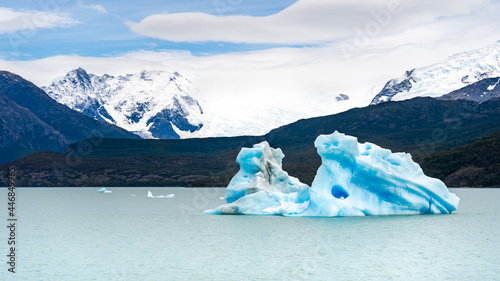Blue iceberg in Los Glaciares national park, Argentina
