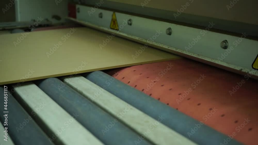 Warehouse with variety of wood for construction and repair. Wood Flooring Factory Production Line