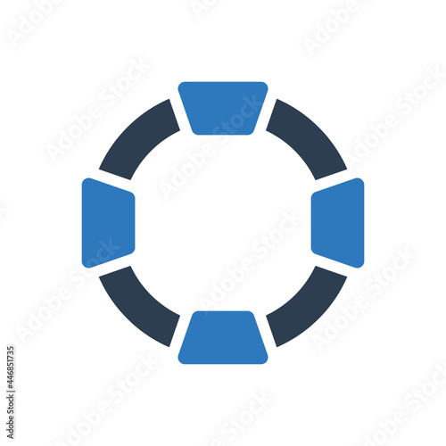 life Buoy icon - rescue saver icon
