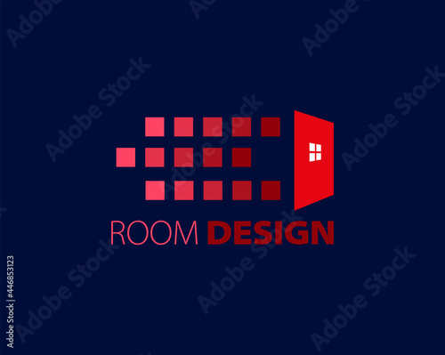 Real estate, builder logo, construction logo, creative logo house shape vector illustration color design template