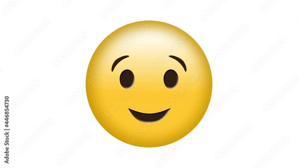 Animation of red spots moving over winking emoji, on white background Animation of red spots moving over winking emoji, on white background