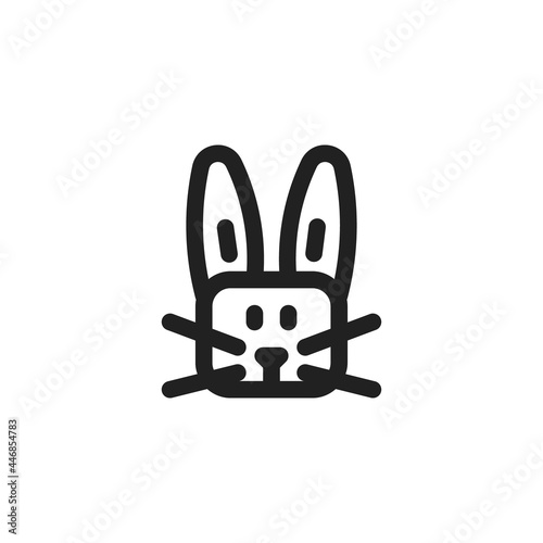 rabbit head icon vector isolated On White Background