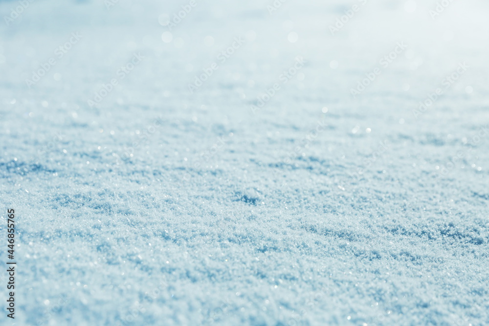 Obraz premium background with snow close up with soft focus