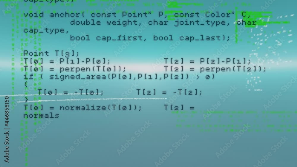 Digital animation of screens with data processing against grey background