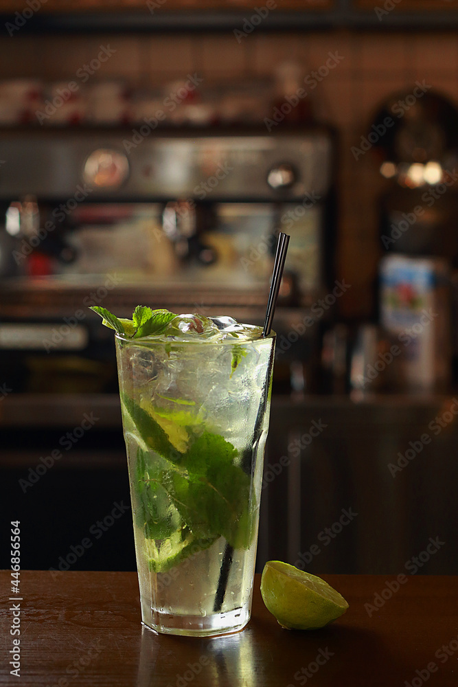 Tasty mohito drink in cafe Tasty mohito drink in cafe