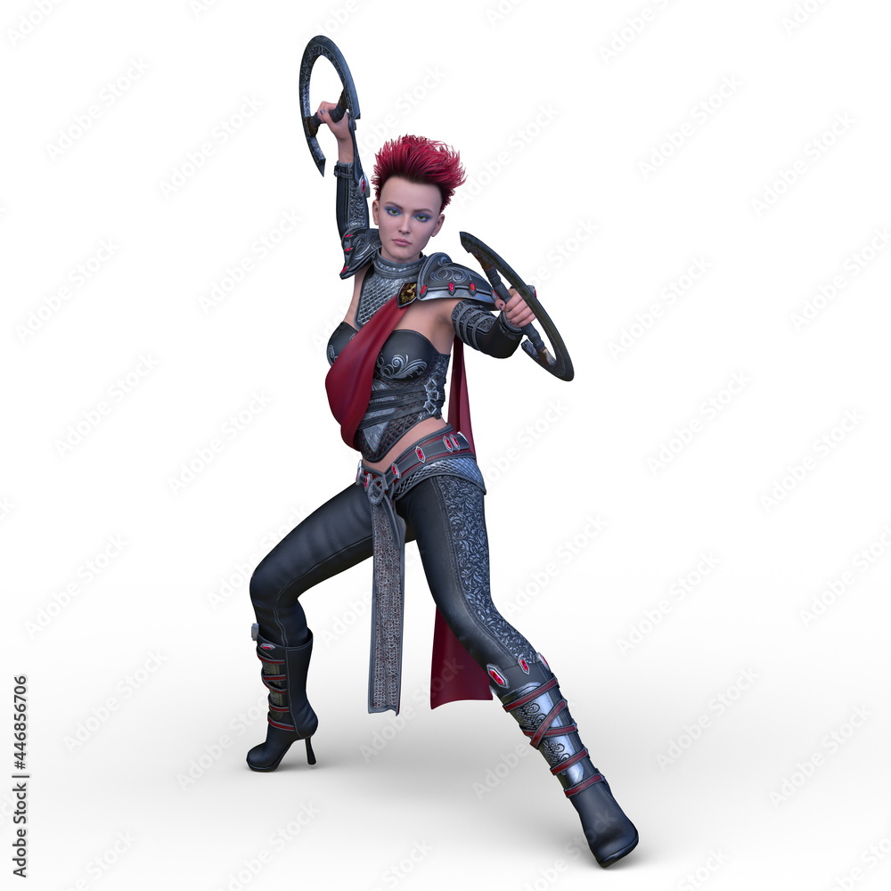 Obraz premium 戦う女戦士