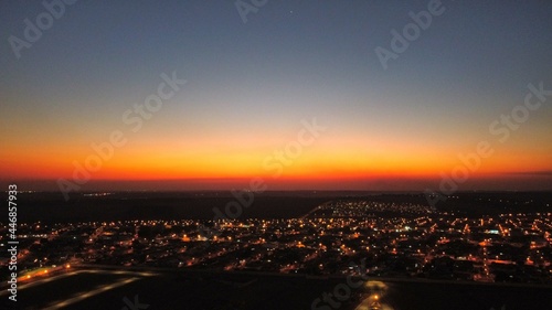 foto aérea Araraquara são Paulo  por do sol  photo