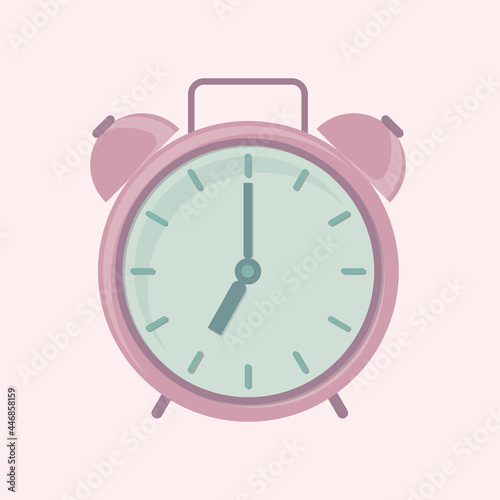 Alarm clock. Vector image of a clock.