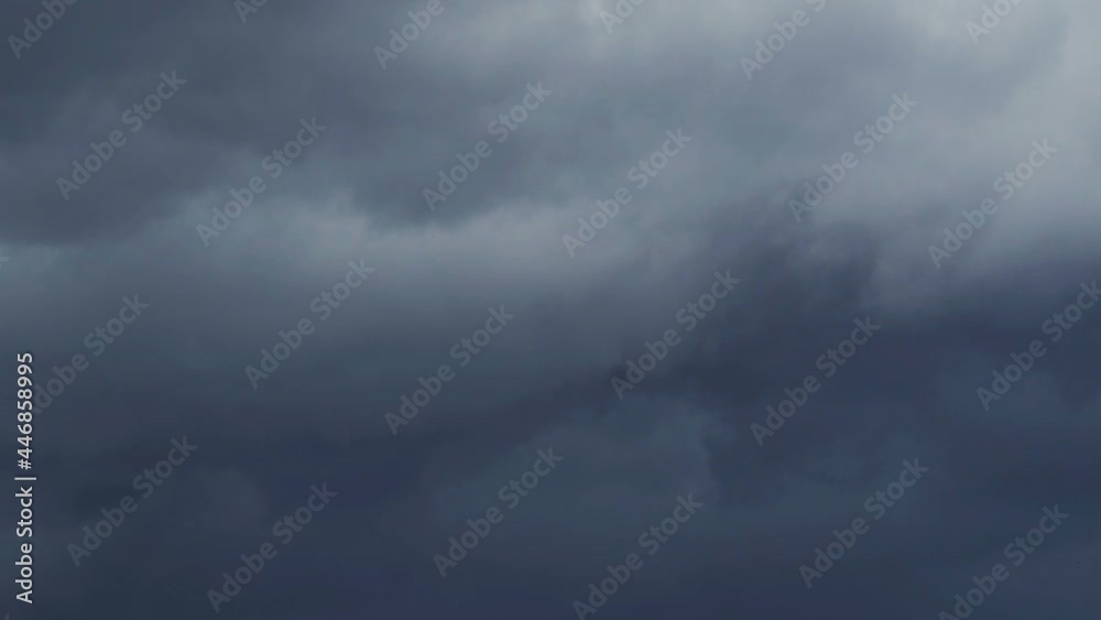 dark storm rain clouds of powerful cyclone time lapse