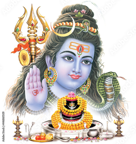 Photography Hindu God Shiva Digital Painting