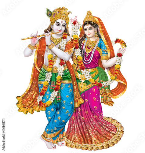 Indian God Radhakrishna, Indian Mythological Image of Radhakrishna.
