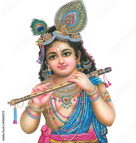 Indian God Lord Krishna High Resolution Illustration