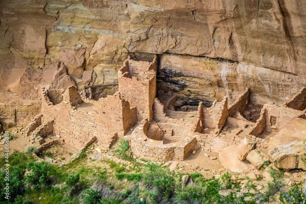 A Square Tree House in Mesa Verde National Park, Colorado