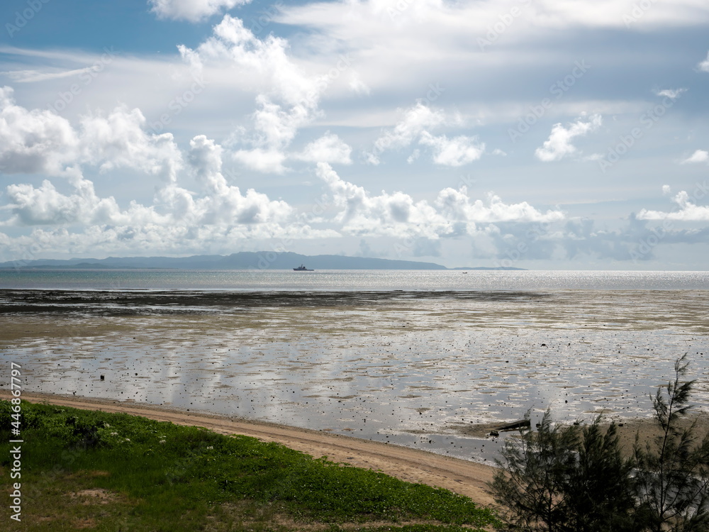 Okinawa,Japan - July 12, 2021: Nagura Anparu, a wetland in Ishigaki Island, Okinawa, Japan
