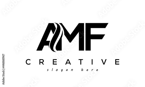 Letter AMF creative logo design vector	 photo