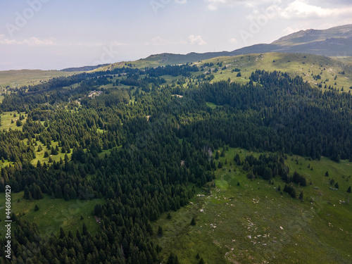 Fototapeta Naklejka Na Ścianę i Meble -  Aerial view of Konyarnika area ar Vitosha Mountain, Bulgaria
