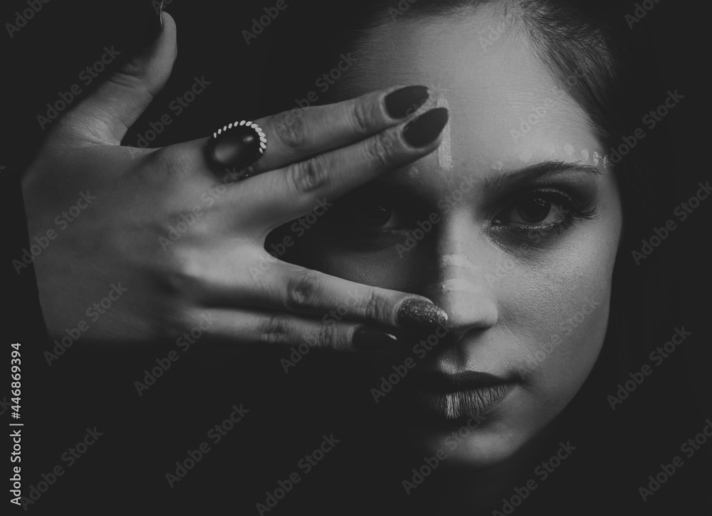 Obraz premium beautiful woman with painted face