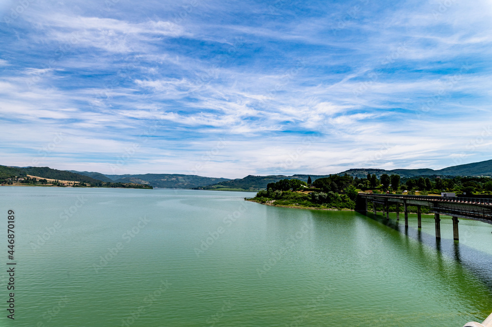 corbara lake in umbria with bathing areas corbara lake in umbria with bathing areas