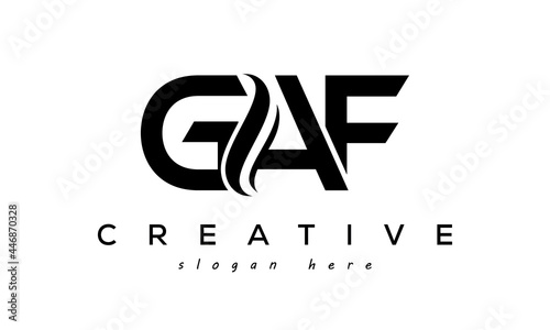 Letter GAF creative logo design vector	