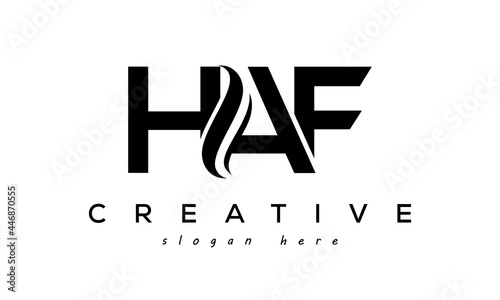 Letter HAF creative logo design vector	