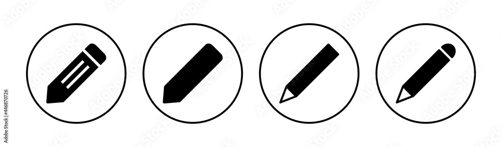 Pencil icon set. pen symbol. edit icon vector Pencil icon set. pen symbol. edit icon vector