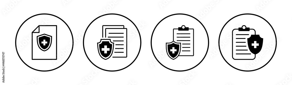 Medical insurance icon set. health insurance icon Medical insurance icon set. health insurance icon